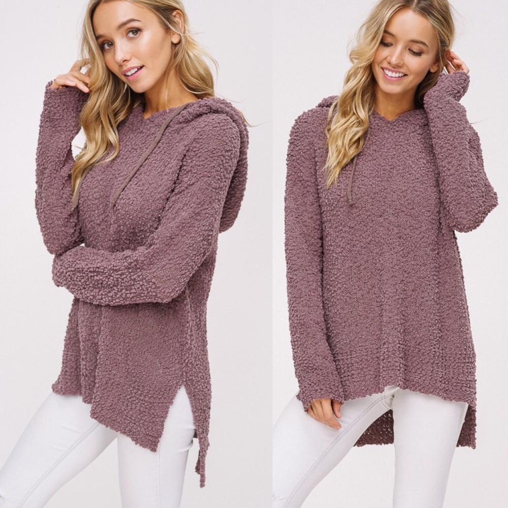 Popcorn sweater pullover